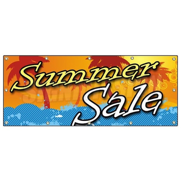 SUMMER SALE BANNER SIGN store clearance signs huge 50% off